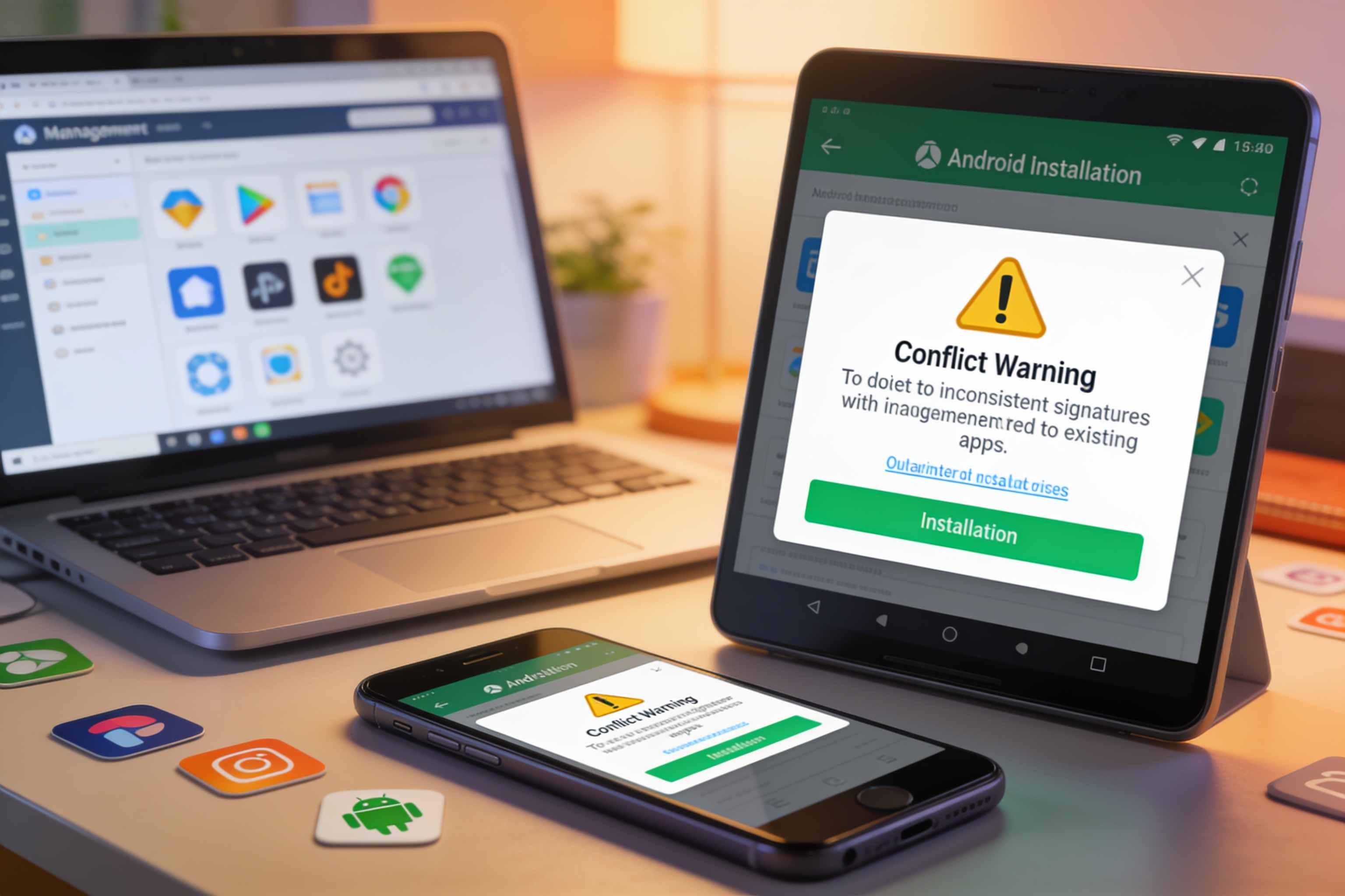Android安装界面显示与现有应用签名不一致的冲突警告