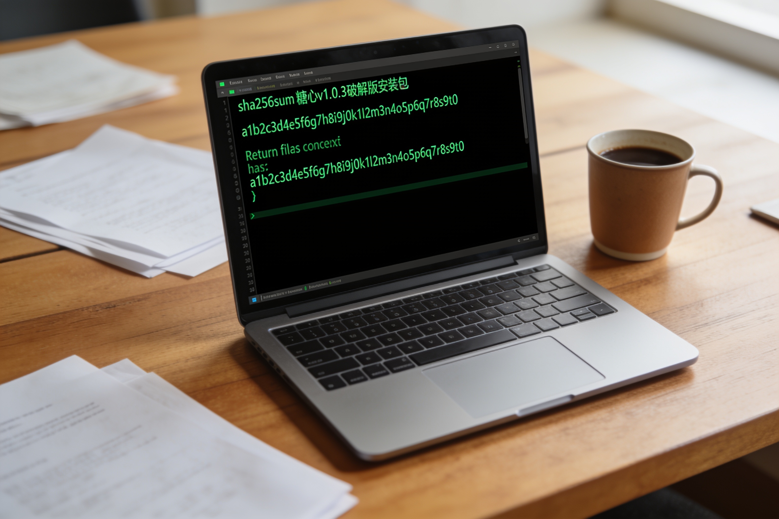 Linux终端窗口中sha256sum命令执行过程和返回的文件哈希校验码